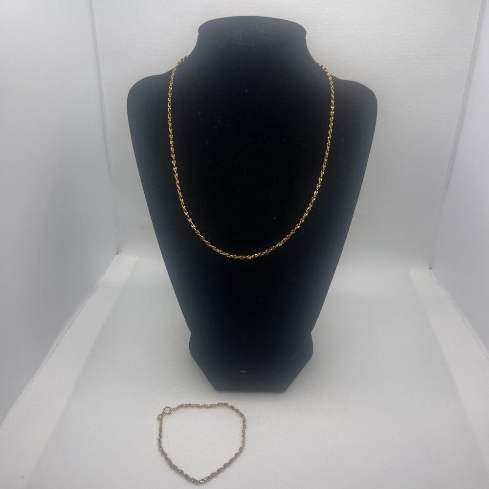 Vintage 14k Gold Filled Set Matching 7” Bracelet & 18” Necklace